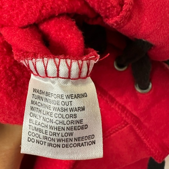 DISNEY Minnie Red Crop Sweatshirt With Drawstrings Medium - Picture 4 of 4